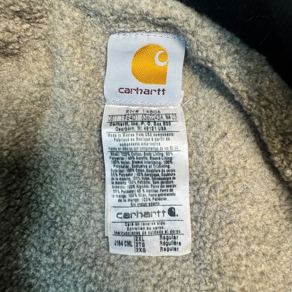 Carhartt C61 Sandstone Ridge Coat 2XL Brown Sherpa Lined 2004 Vintage - Picture 4 of 11
